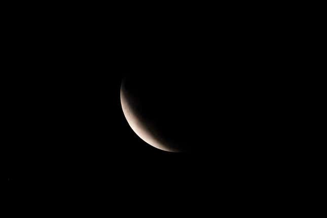 The Partial Eclipse of the moon is seen on May 26, 2021 in Auckland, New Zealand.