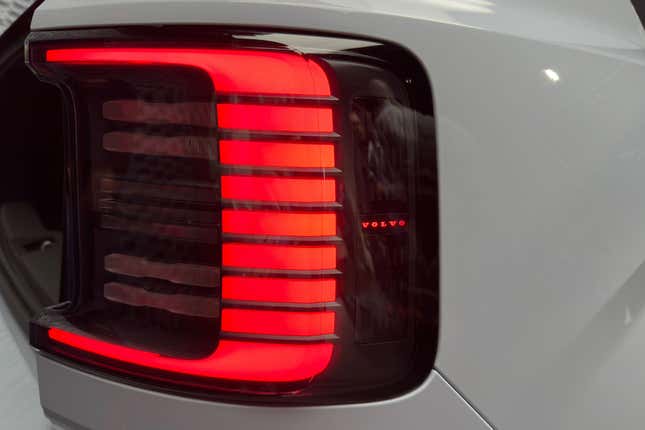 Close-up shot of Volvo EX30 taillight