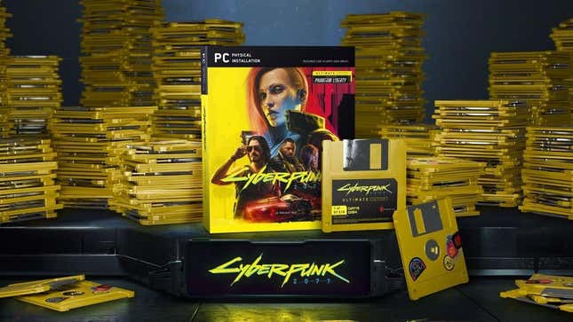 The floppy disk version of Cyberpunk 2077.