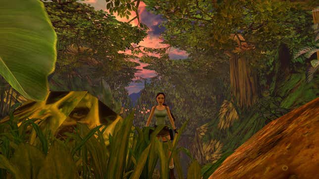 Lara im Eröffnungsdschungel von Tomb Raider 3.