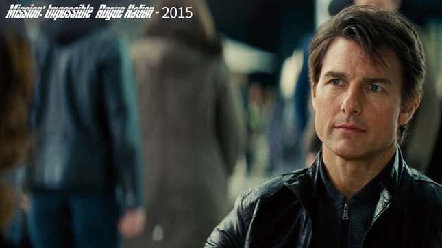 Image for article titled Tom Cruise&#39;s Hair In Every Mission: Impossible Movie, Ranked