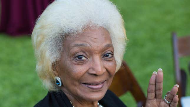 Nichelle Nichols attends the Vintage Hollywood Wine &amp; Food tasting benefiting The People Concern on June 9, 2018 in Los Angeles, California. 