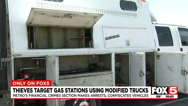 Image for article titled Thieves Use Modified Trucks to Smuggle Hundreds of Gallons of Stolen Gasoline