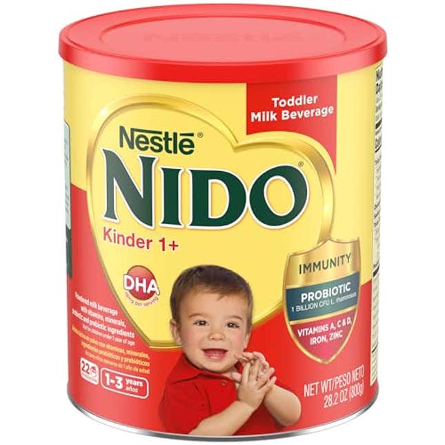 Image for article titled Nido NESTLE Kinder 1+ Powdered Milk Beverage 1.76 lb. Canister, Now 28% Off