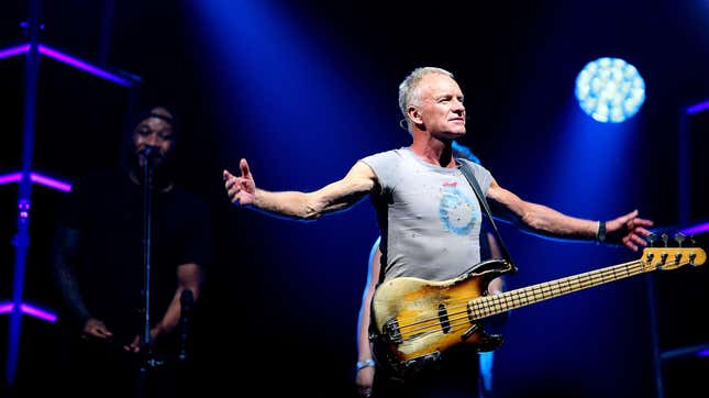 Sting performs at a concert in France in 2022.