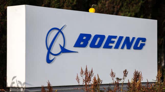 Un cartel de Boeing