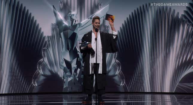 Neil Newbon accept the award for Best Performance at The Game Awards 2023.