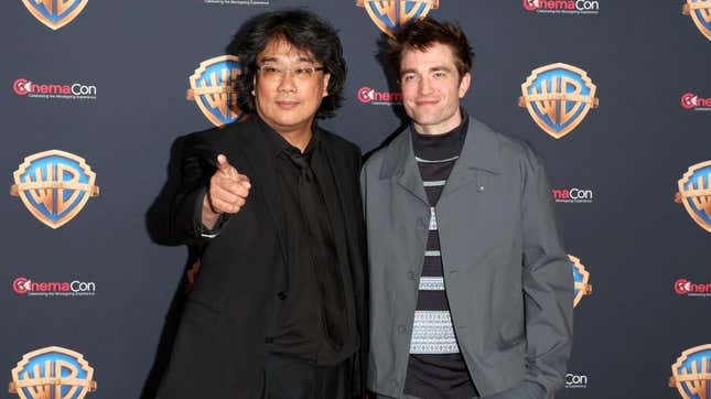 Bong Joon-ho and Robert Pattinson from Mickey 17.