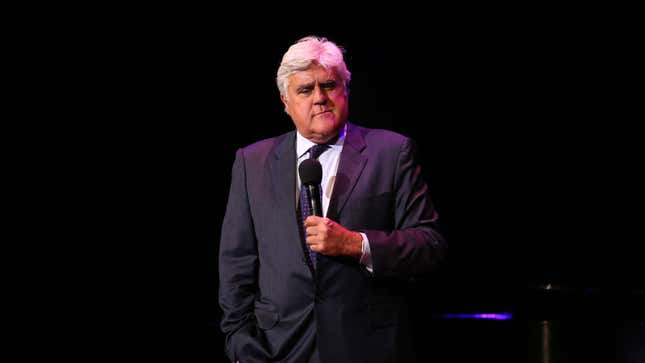 A photo of Jay Leno on stage 