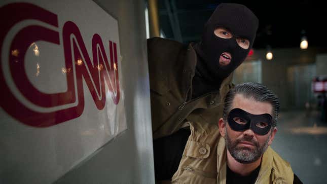 Image for article titled Trump Boys Break Into CNN Office Attempting To Steal Debate Answers