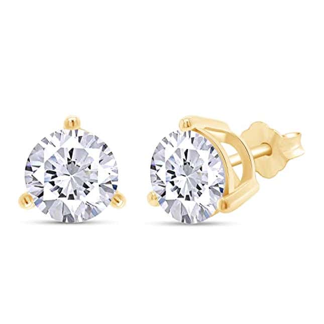 Image for article titled Illuminate Your Style with 20% Off Moissanite Diamond Earrings