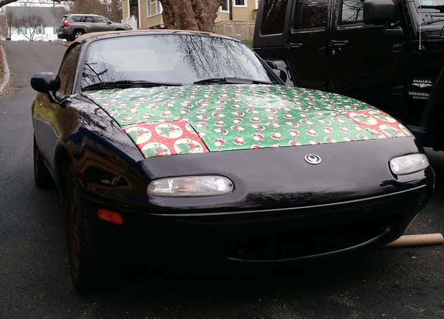 I drove around like this just before Christmas with the top down, a Santa hat on, and a friend in the passenger seat wearing the same.
