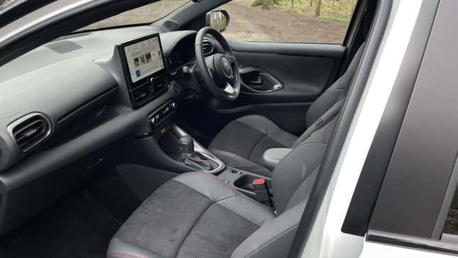A photo of the interior in the Toyota Yaris GR Sport. 