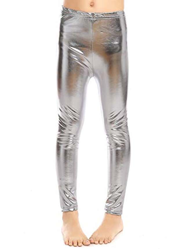 Image for article titled Aaronano Little Girls&#39; Metallic Color Shiny Stretch Leggings, Now 20% Off