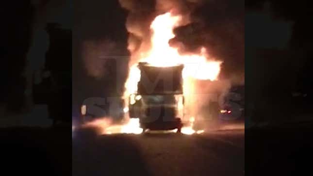 Four Of Floyd Mayweather's Expensive Boring Cars Burned Up In A Trailer Fire
