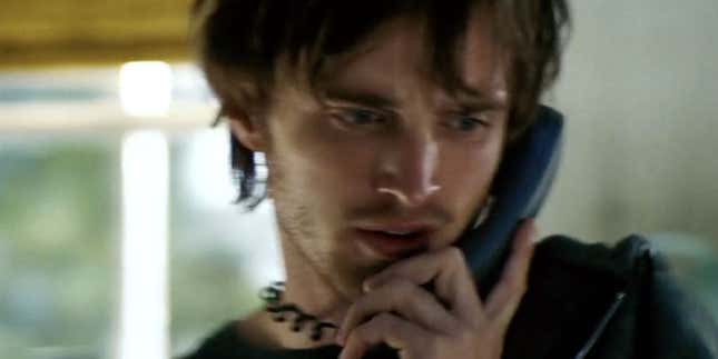Aaron Paul looking confused