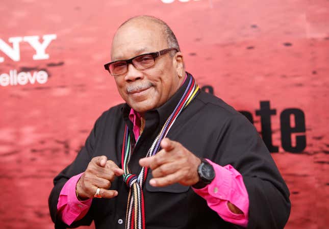 Quincy Jones arrives at “The Karate Kid” Los Angeles premiere held at Mann Village Theatre on June 7, 2010 in Westwood, California.