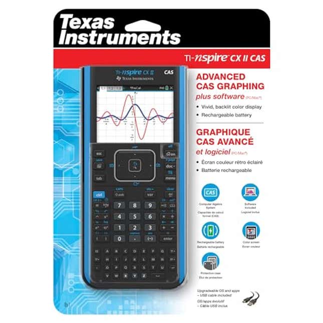 Texas Instruments TI-Nspire CX II CAS Color Graphing Calculator with  Student Software (PC/Mac), Now 11% Off