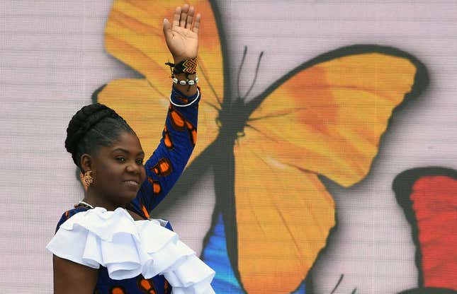 Image for article titled Young Black Designer Dresses The First Afro-Colombian Woman Vice President