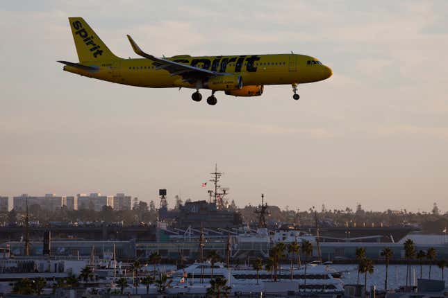 A Spirit Airlines plane