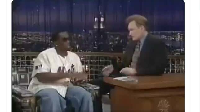 Sean “Diddy” Combs, leftl; Conan O’Brien