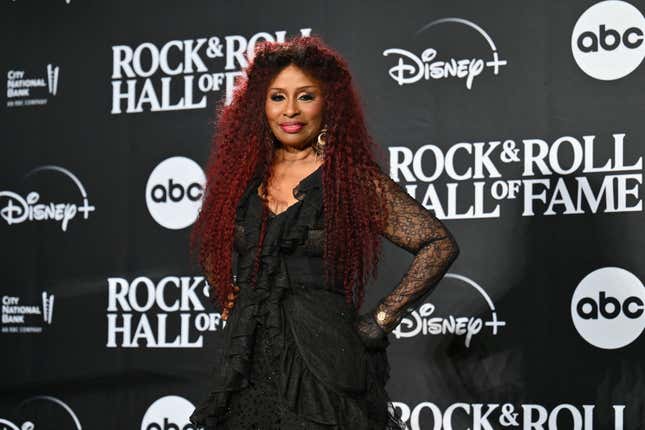 Chaka Khan poses in the press room during the 38th Annual Rock &amp; Roll Hall of Fame Induction Ceremony at Barclays Center in the Brooklyn borough of New York City on November 3, 2023.