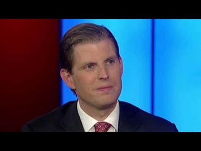 Eric Trump Calls DNC Chair 'Whack Job,' Says Democrats 'Aren't Even People'