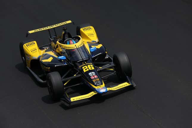 Colton Herta in his No. 26 Andretti Autosport Honda during practice for the 2022 Indy 500