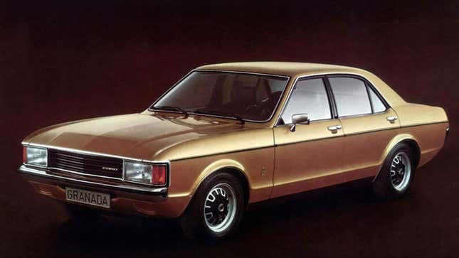 a brown Ford Granada sedan