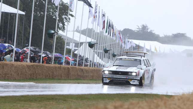 A photo of the Subaru GL Family Huckster at Goodwood. 