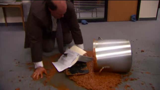 kevin scooping up chili