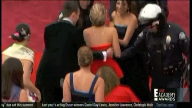 Jennifer Lawrence Trips and Falls on the Red Carpet