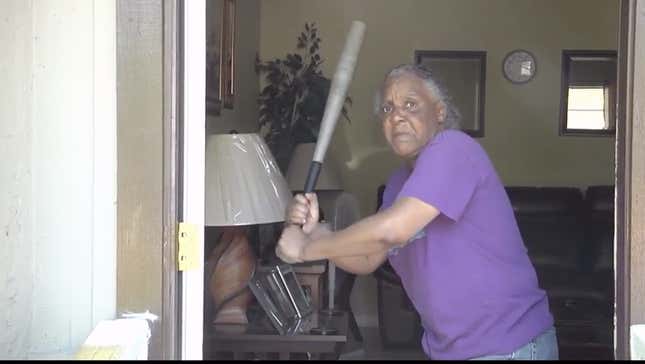 Image for article titled Oops Upside Your Head: 65-Year-Old Woman (and Her Bat) Give Burglar the Business