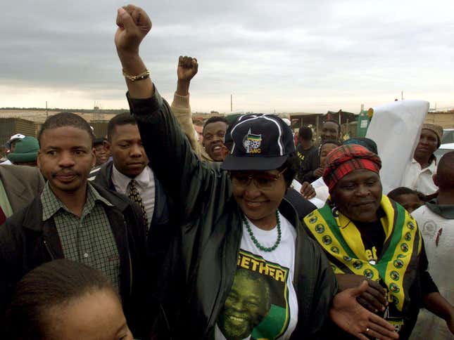 Image for article titled Winnie Mandela, South Africa’s first lady of the anti-apartheid struggle, has died