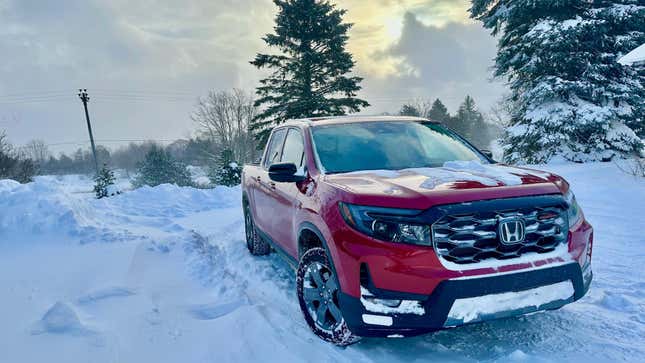 Image for article titled The 2024 Honda Ridgeline Trailsport Can Go Up A Hill -- Even In The Snow