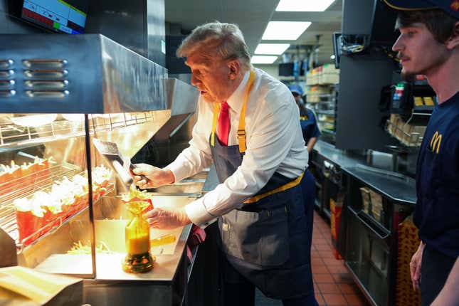 Image for article titled People suddenly want to dress up like Donald Trump the McDonald&#39;s fry cook for Halloween