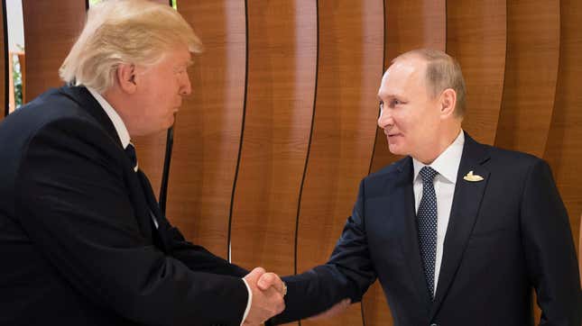 Image for article titled Report: Intelligence Officials Won’t Brief Trump on Cyberattacks Against Russia For Fear He Might Get Mad and Tell Putin