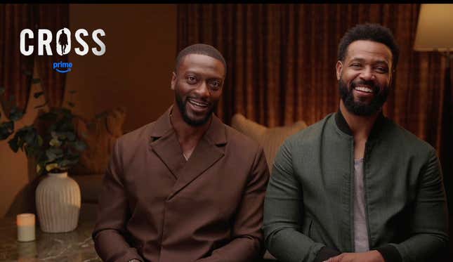 Aldis Hodge, left; Isaiah Mustafa.