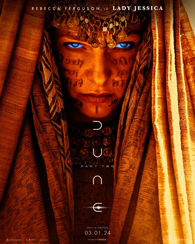 Image for article titled Dune: Part Two Returns With a New Set of Character Posters in Tow