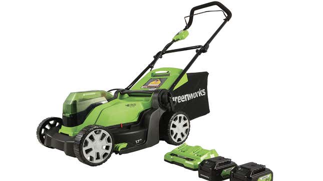 Clean up your yard while being kind to the environment with this battery-powered mower.