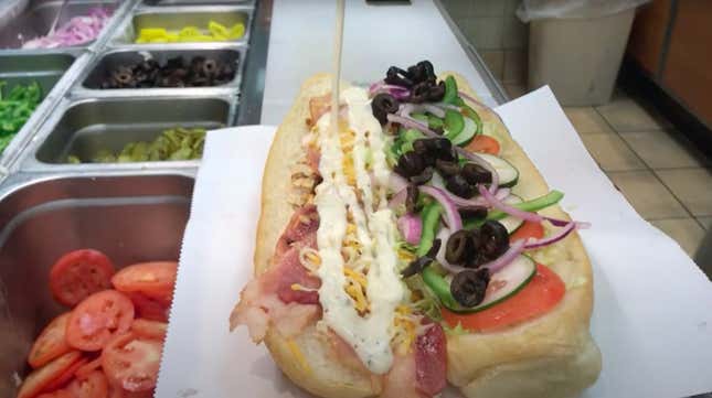 Ranch sub sandwich