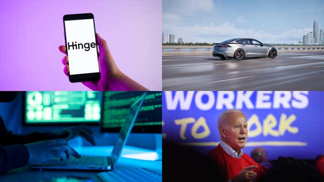 Image for article titled Tesla troubles, Elon Musk's X stuck in place, Hinge and Grindr win the dating wars: Tech news rounup