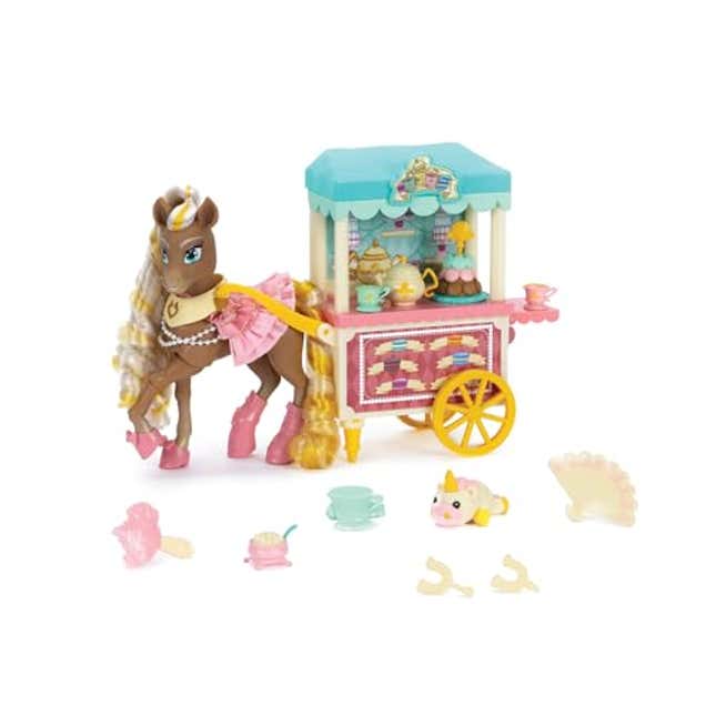 Image for article titled Wild Manes Horse Toys Cherie’s Tea and Treats Cart Playset with Cherie Horse Doll Figure, Now 81% Off