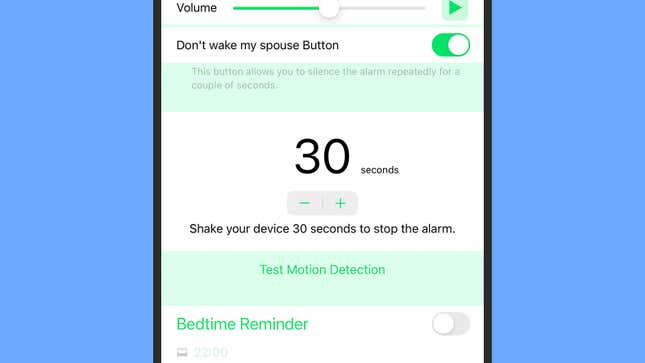 Motion Alarm Clock screenshot