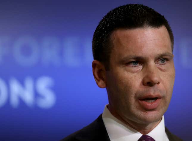 Acting U.S. Homeland Security Secretary Kevin McAleenan delivers remarks at the Council on Foreign Relations Sept. 23, 2019, in Washington, D.C.