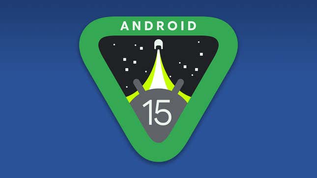 A photo of Android 15 logo