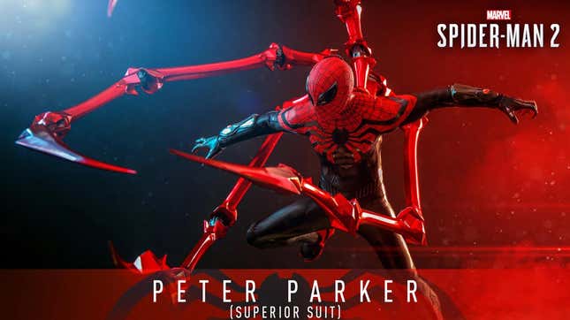 Peter Parker Superior Suit Spider-Man figure from Hot Toys