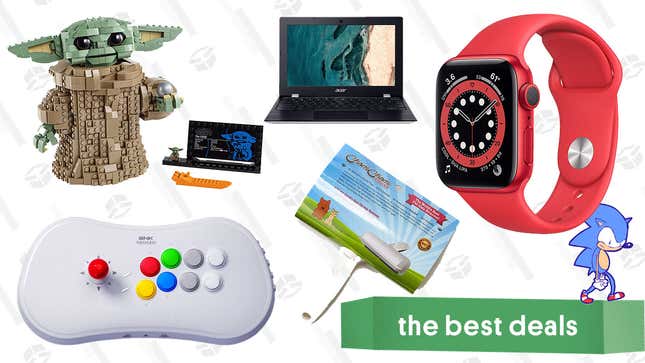 Image for article titled Thursday&#39;s Best Deals: Acer Chromebook, Apple Watch Series 6, LEGO Star Wars The Child, NeoGeo Arcade Stick, ChomChom Roller, Wine Bundle, and More