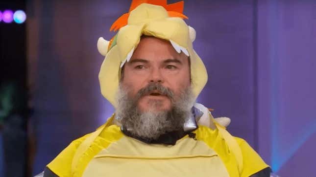 Jack Black appears in a Bowser costume. 