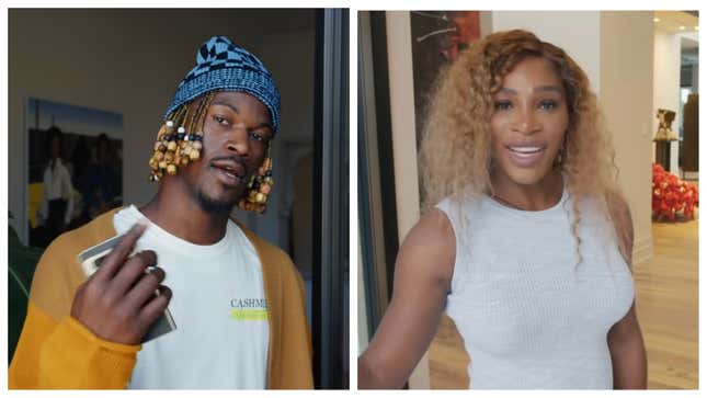 NBA star Jimmy Butler, left; Tennis champion Serena Williams.